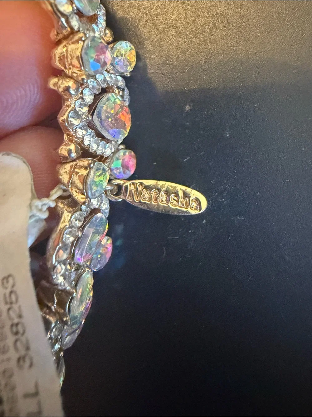 Natasha Couture Gold Crystal Link Bracelet